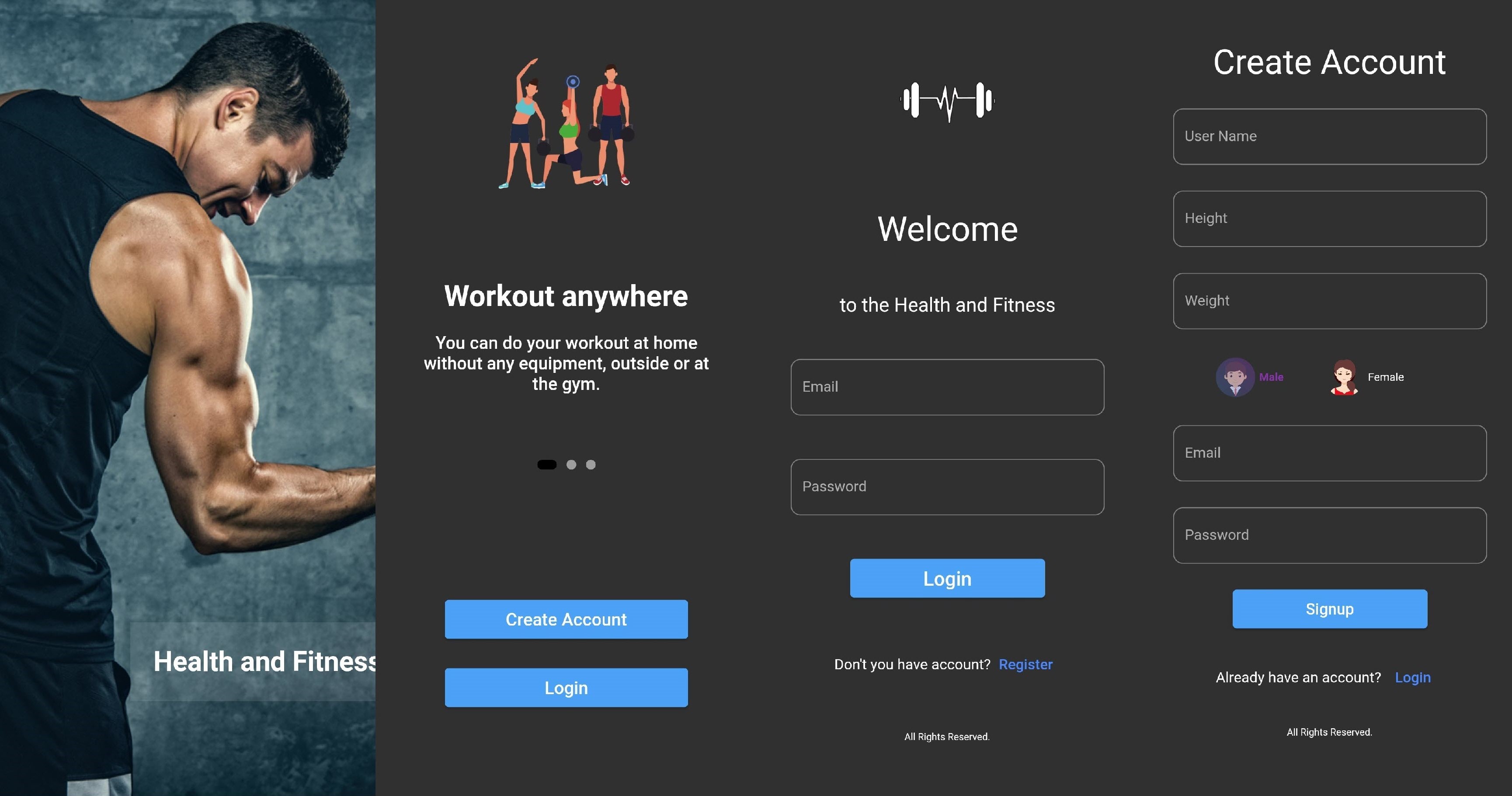 Health & Fitness Application