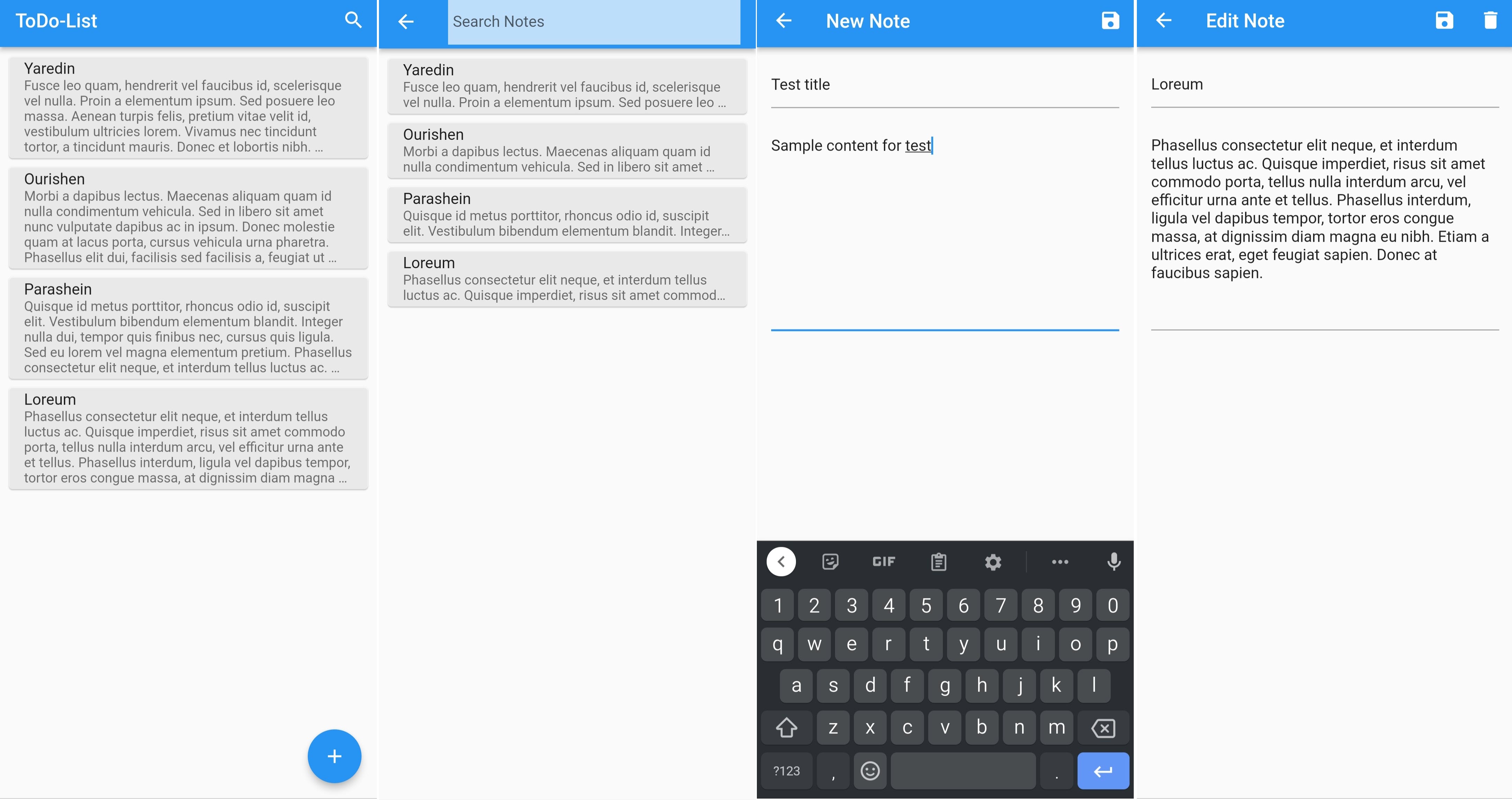 ToDo-List Notes Application